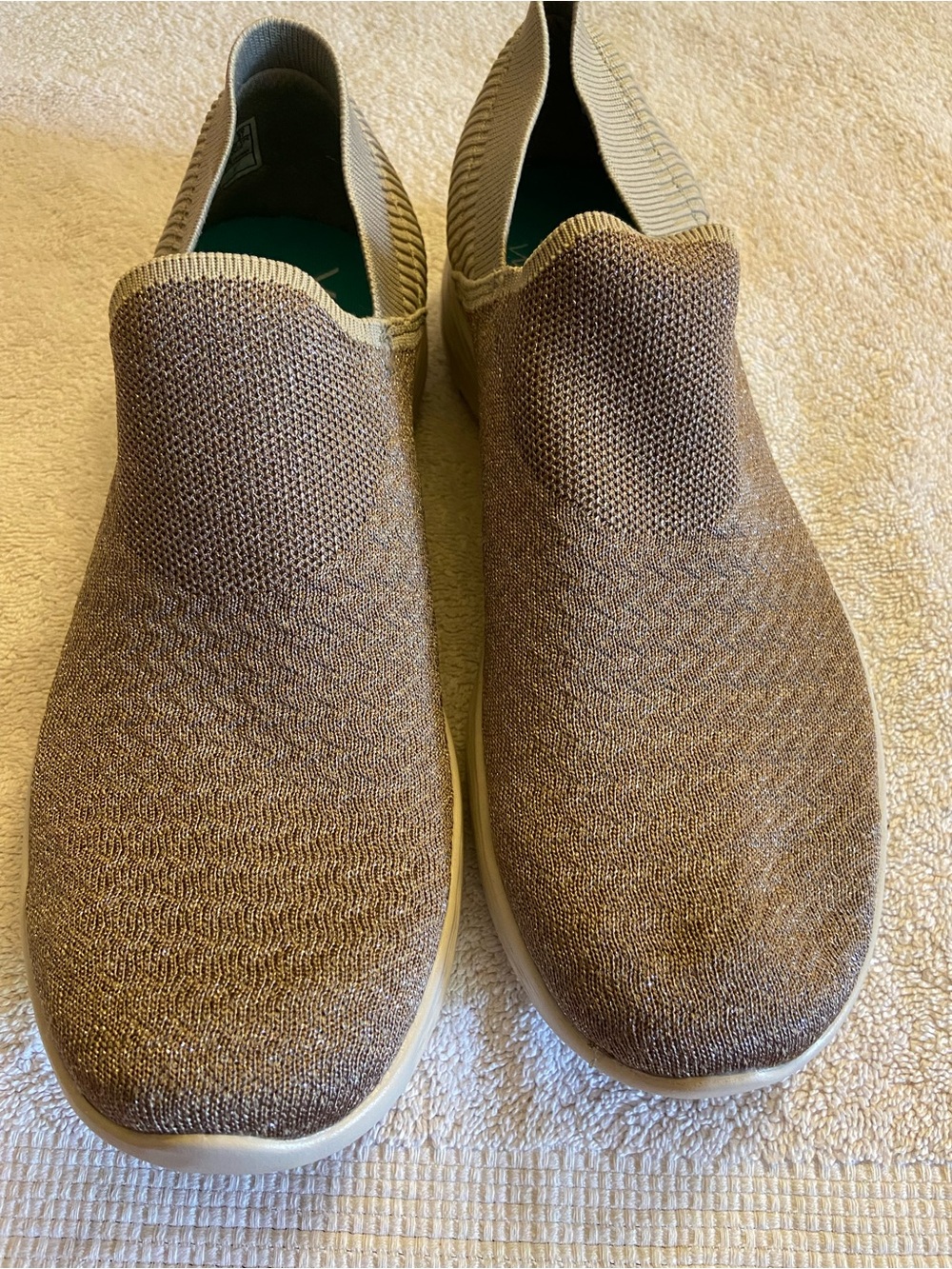 Skechers Women's Slip-On Knit Loafers in Brown Tan